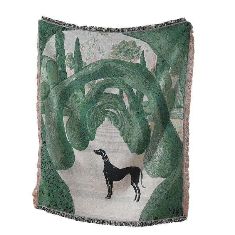 Custom Light Luxury Jacquard Tapestry Cotton Thread Blanket Sofa Towel Office Nap Cover Blanket High-end Gift Blanket Tapestry Carpet