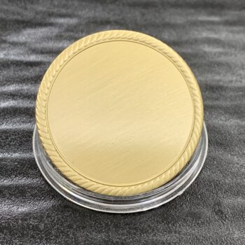 Cross-Border Brass Brushed Natural Color Blank Commemorative Coin DIY Relief Engraving Laser Logo Commemorative Medal Personalized Creativity