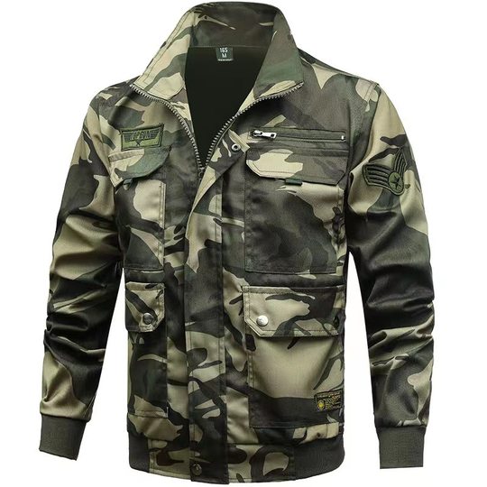 Camouflage suit men's Spring and Autumn work clothes labor protection wear-resistant top pants optional workshop outdoor construction site work clothes