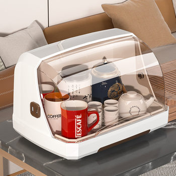 Dust-proof Water Cup Rack Desktop Cabinet Bottle Storage Box for Tea Cup Tea Set Glass Cup Storage Box Cup Rack