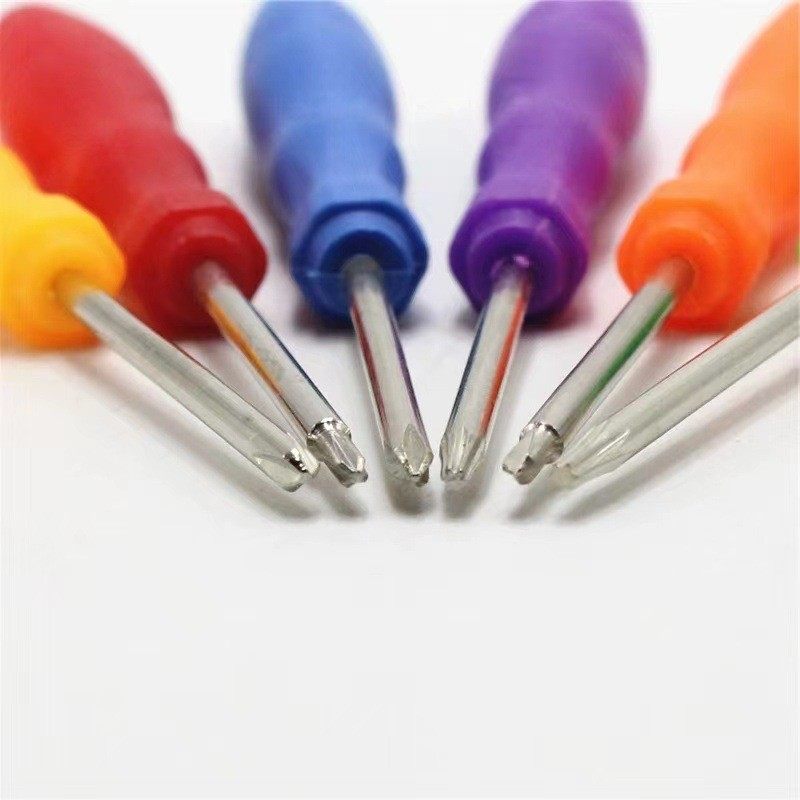 彩色迷你螺丝刀 2.0十字一字型梅花批头小螺丝刀起子拆机配送工具