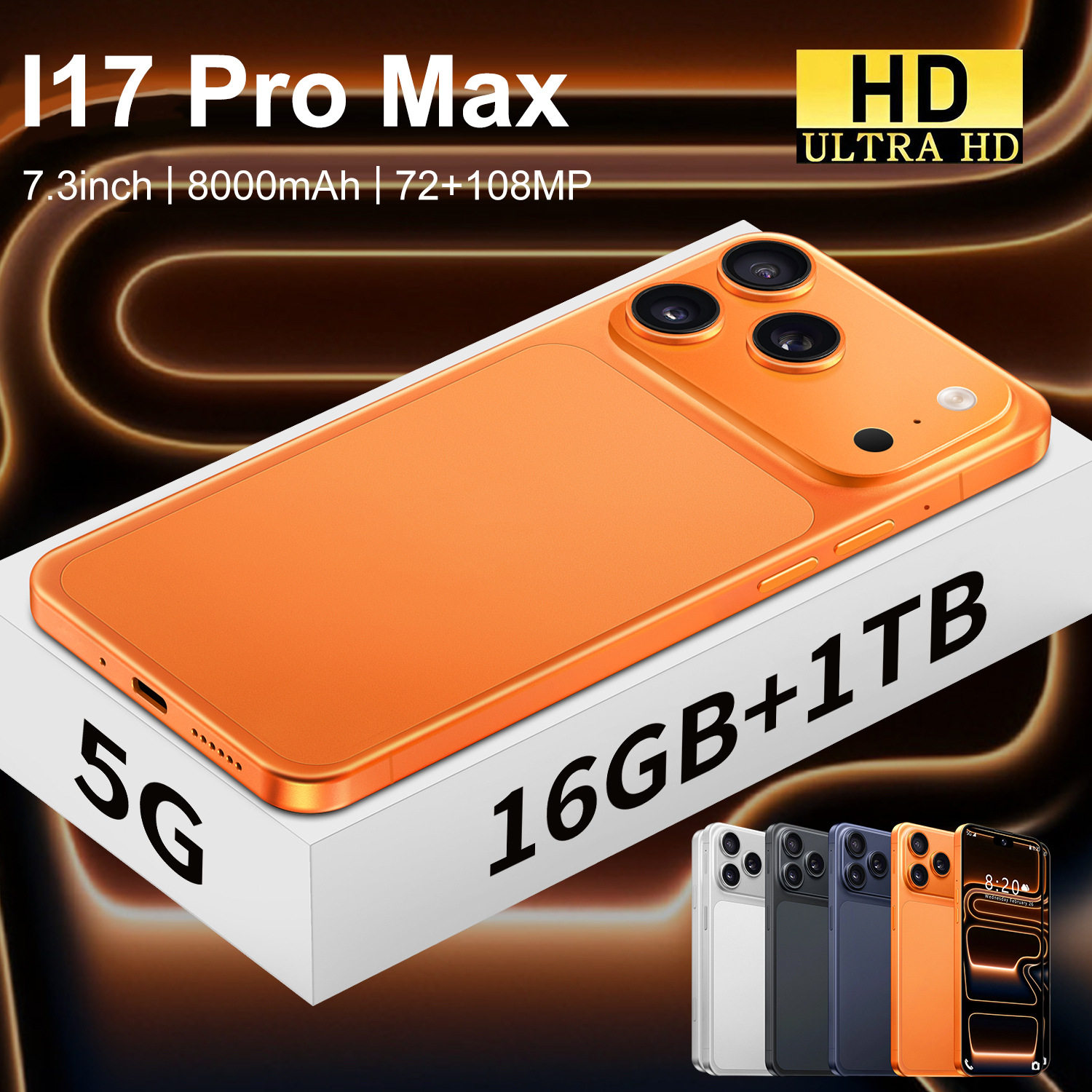I17Pro Max cross-border mobile phone 6.6-inch incell HD scre...