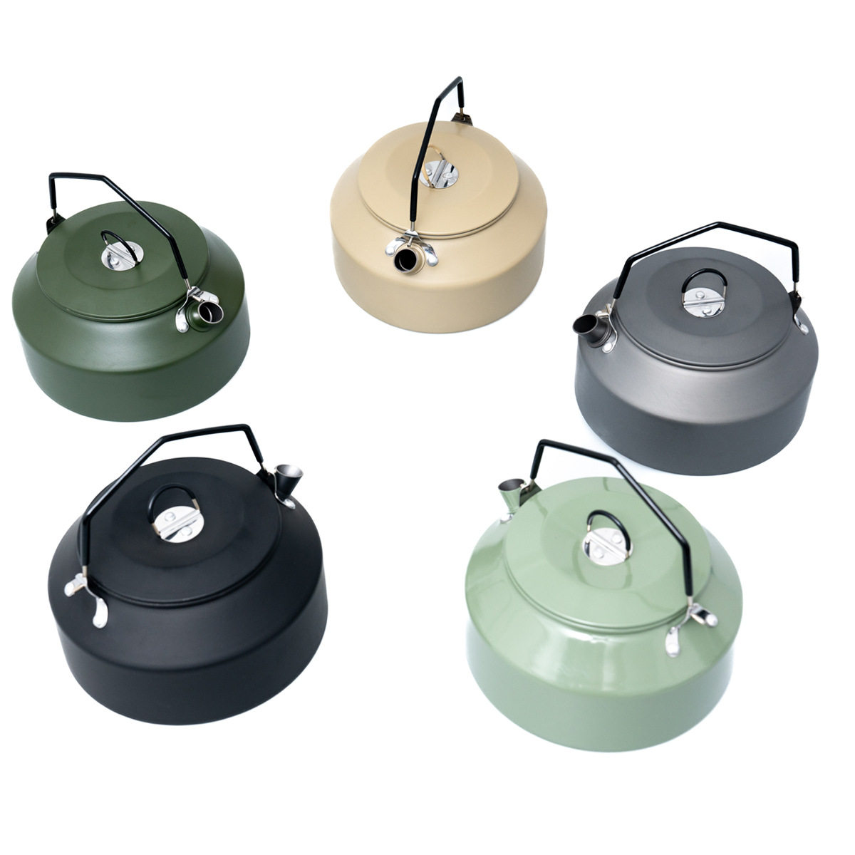 Outdoor kettle camping stool baking paint with teapot tea making special outdoor kettle camping tea set Pot cookware