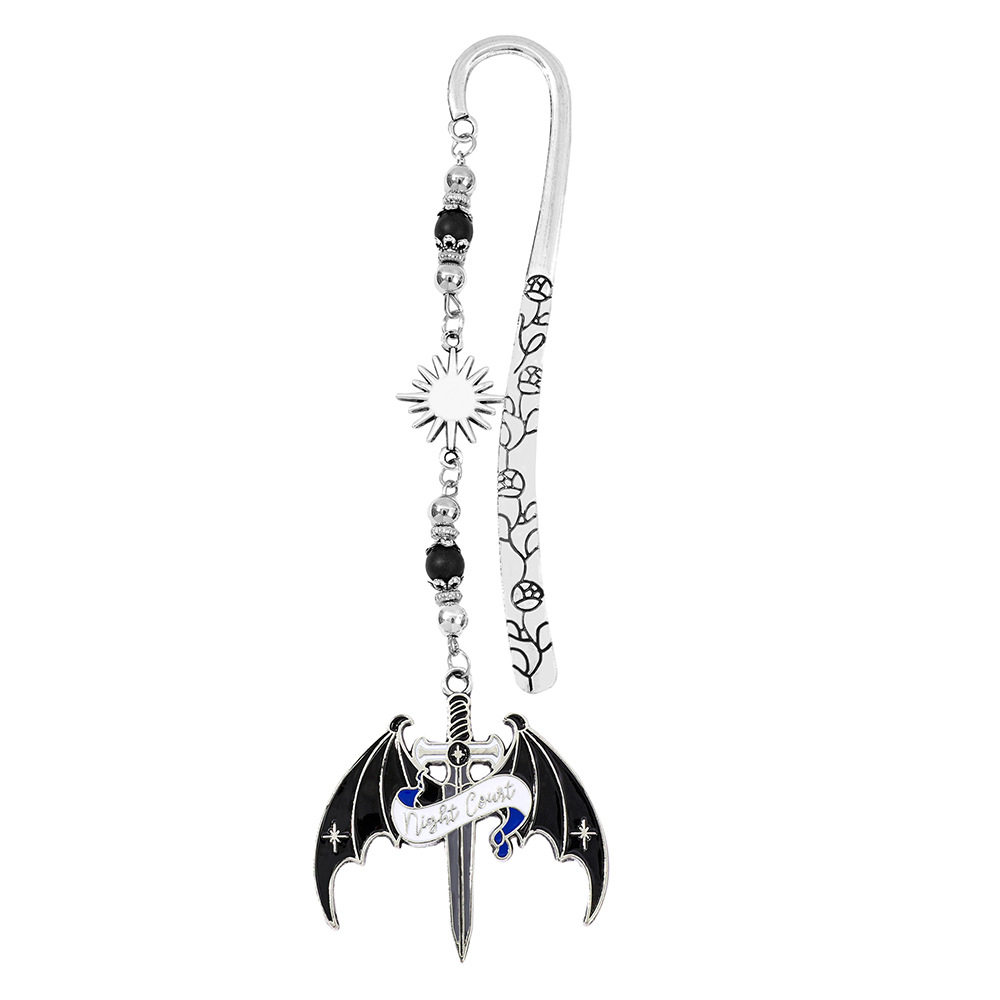 Acotar Novel Series Batboy Bat Bookmark Dark Gothic Punk Bat Wings Beaded Bookmark