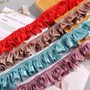 Spot discount color double satin pleated lace handmade DIY home textile skirt hair ring Accessories Wholesale