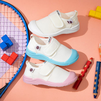 Children's canvas shoes girls' cloth shoes kindergarten shoes baby white shoes children's shoes cloth shoes kindergarten indoor shoes