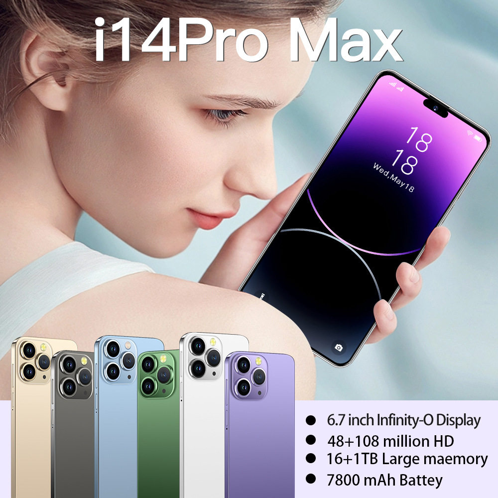 跨境现货i14ProMax智能手机16+1T高清超大屏工厂直销批发欧美版