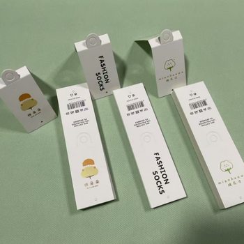 New Sock Tags, Hook-Free, Universal Men's and Women's Sock Labels, Manufacturers' Spot Wholesale, Large Quantity, Excellent Price, White Card Trademark