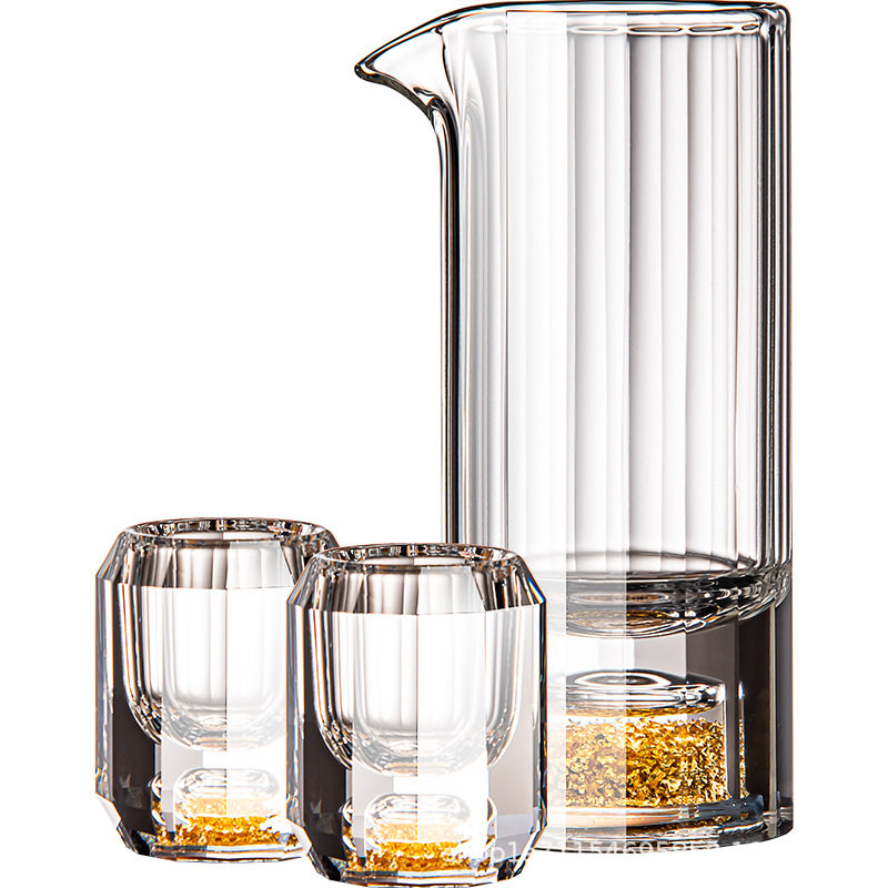 Creative High-Looking White Wine Glass Set, Crystal Glass Wine Dispenser, Home Wine Glass, High-End Gift Box