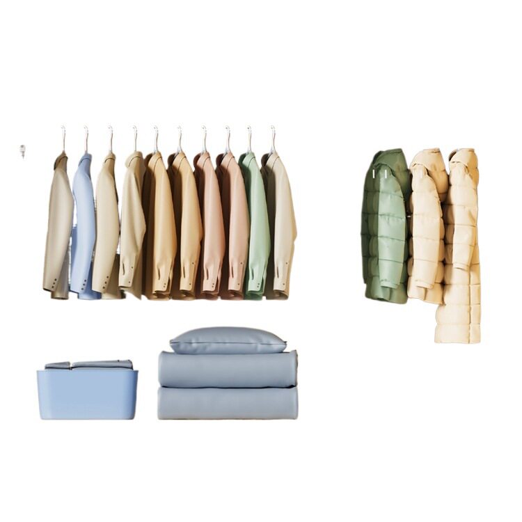 Children's Bay Window Clothes Drying Rack, Small Foldable Adjustable Baby-Specific Bedroom Windowsill Artifact Hanging Clothes Rod