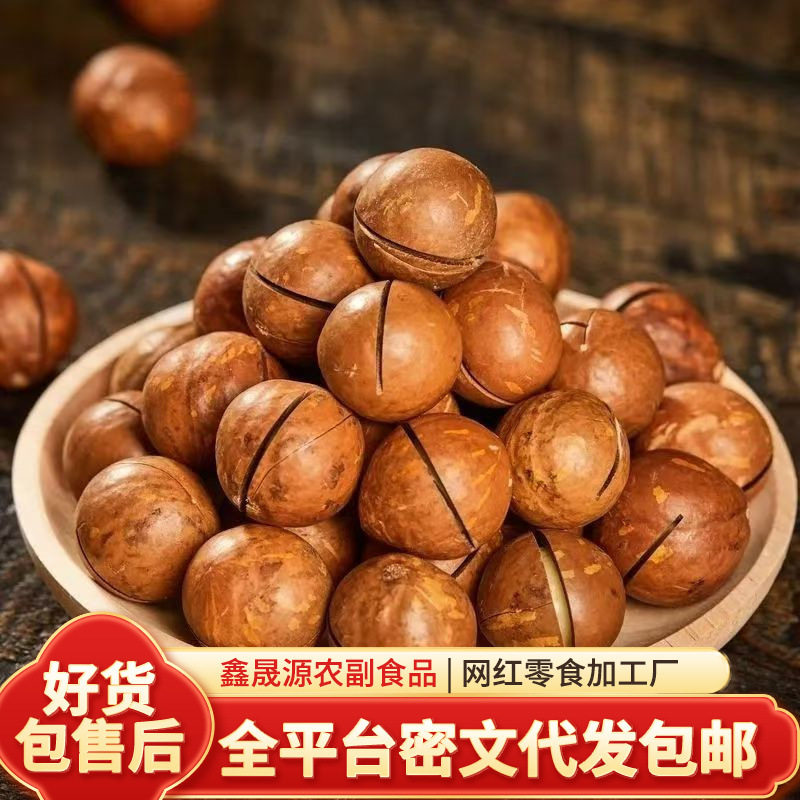 Macadamia Nut Cream Flavored Thin-Skinned Large Fruit Bagged Walnut Fruit New Year's Snack Open Macadamia Nuts