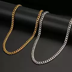 Hip-Hop Versatile Cuban Chain European and American Fashion Titanium Steel Necklace Men's Sweater Chain Pendant Personality Trend