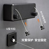 Double retractable clothesline indoor non-perforated balcony invisible shrink clothes-drying artifact toilet clothes-drying rack wire rope