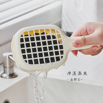 fruit washing basket with handle japanese-style blueberry swing drain basket mini fruit and vegetable washing basin filter water washing basket