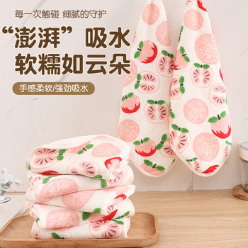 Non-Stick Kitchen Rag, Thickeneded, Water-Absorbent, Soft, Household Decontamination-Free Lint-Free Dishwashing Cloth, Hand Towel, Table Rag