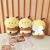 New cute little bee plush doll doll key chain pendant four inch doll machine plush toy wholesale