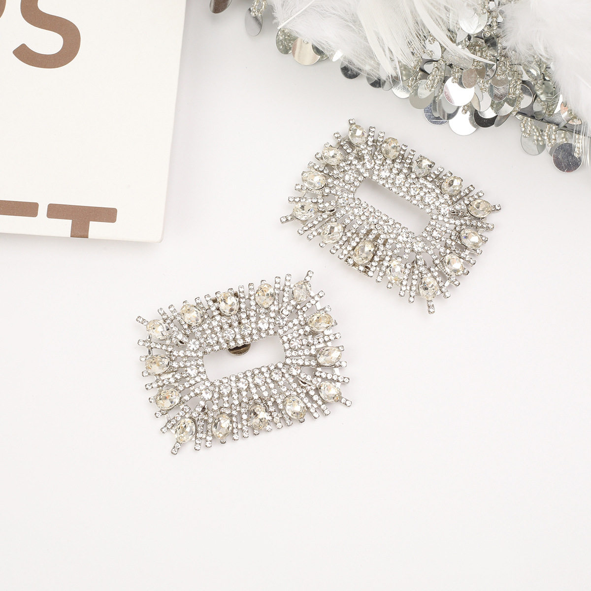 Cross-border women's high heels decorative accessories shoes accessories wedding shoes accessories shoes buckle removable shoes Flower Diamond shoe clip