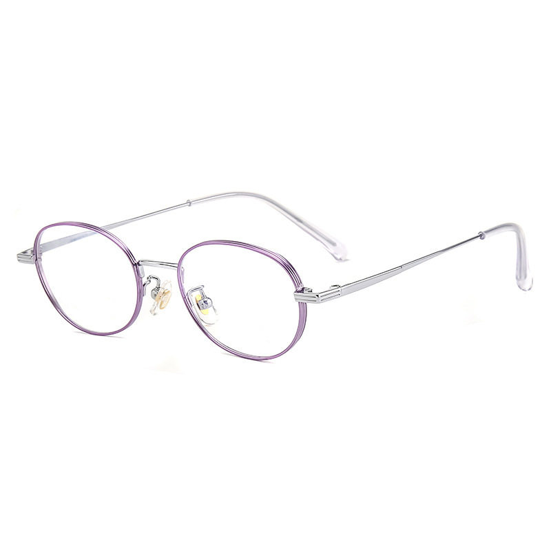 Danyang Eyewear Women's Small Frame Ultra-Light Pure Titanium Eyeglass Frame Ip Two-Tone Electroplating K5015 Wholesale Radiation Protection