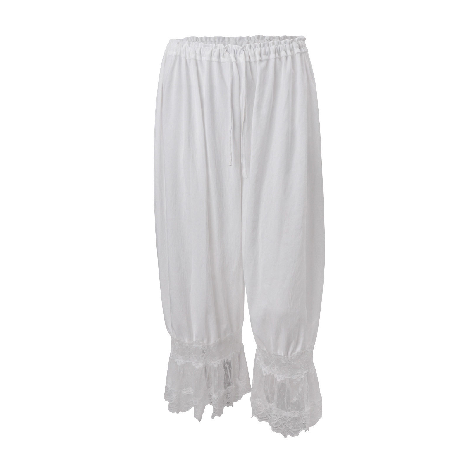 Womens Casual Low Waist Pants Fashionable Lace Patchwork Trendy Street Style Autumn Wholesale Available