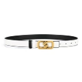 Square buckle-black spell White