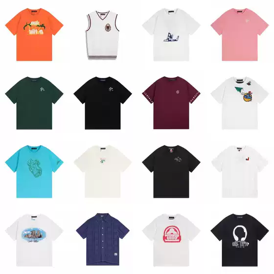 Correct Version. High-End Version. Lv Short-Sleeve 25 New Model Intarsia Jacquard Cotton Knit Short-Sleeve T-Shirt, Unisex