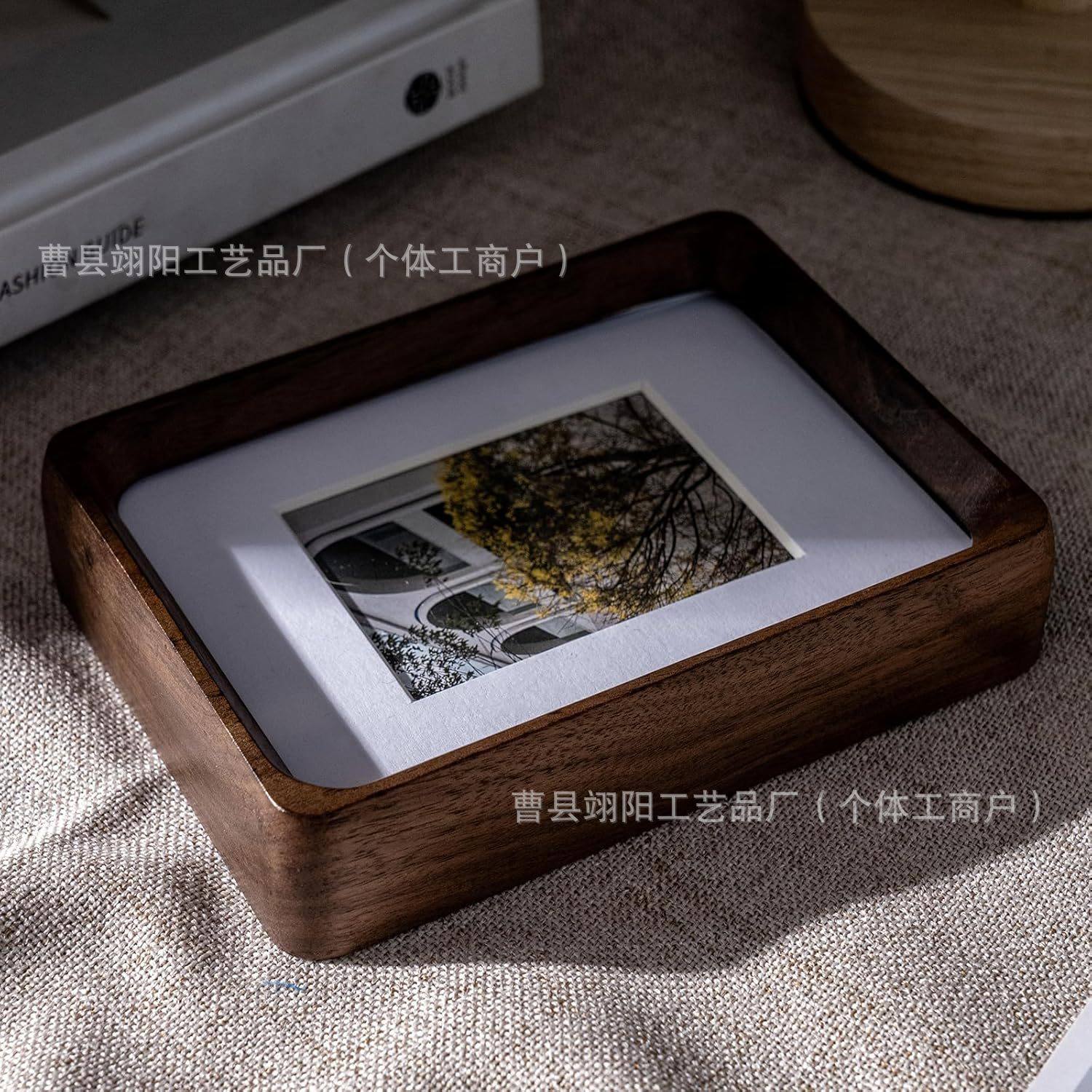 Cross-Border New Wooden Stereo Photo Frame Simple Creative Desktop Photo Frame Table 3-Inch 6inch 7inch Desktop Photo Frame
