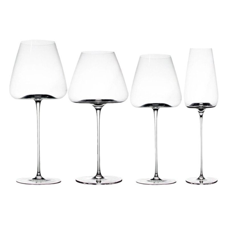 Crystal glass red wine glass two gift box big belly concave bottom goblet a pair of e-commerce hotel gift champagne glasses