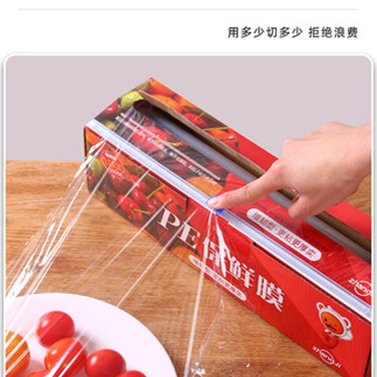 Household Food-Grade Plastic Wrap Large Roll Cover Commercial High Temperature Resistant Economical Disposable Refrigerator Kitchen Special