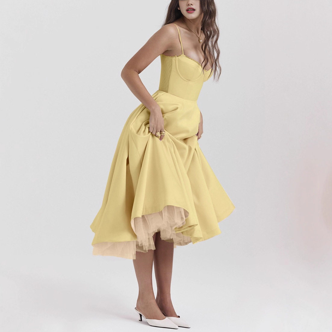 Womens Sleeveless V Neck Backless Dress Sexy Fit Flare Design Perfect for Autumn Events Wholesale Available