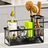 Cross-Border Kitchen Sink Drain Rack Rag Rack Kitchen Supplies Organization and Storage Sponge Dishwashing Brush Rag Storage Rack