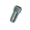 2025 New Model Aluminum Alloy Car Charger Qc3 Fast Charging Super 60W Mobile Phone Flash Charging Car Charger Wholesale