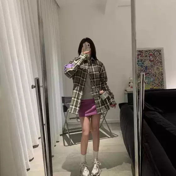 1.1 Correct Version of Pra Blcg Crojia Chh Sanskrit Printed Quilted Plaid Long-Sleeved Shirt for Men and Women