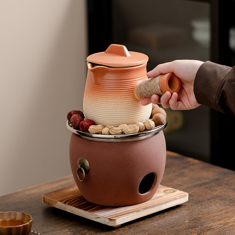 Cross-Border Tea Brewing Small Charcoal Stove for Home Indoor and Outdoor Ceramic Barbecue Stove Side Stove Internet Celebrity Charcoal Stove