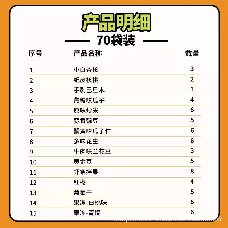 Three Squirrels Roasted Seeds Snack Gift Pack 650G/Bag Mixed Nuts Gift Pack Daily Nuts Healthy and Delicious