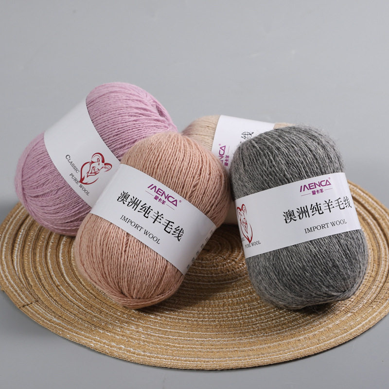 Australian pure wool yarn 14 double thick hand knitted 100 merino wool factory outlet