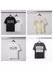 2026 Correct Version of Satoshi Trendy Brand High Street Retro Washed Distressed Printed Loose Cotton Short-Sleeved T-Shirt