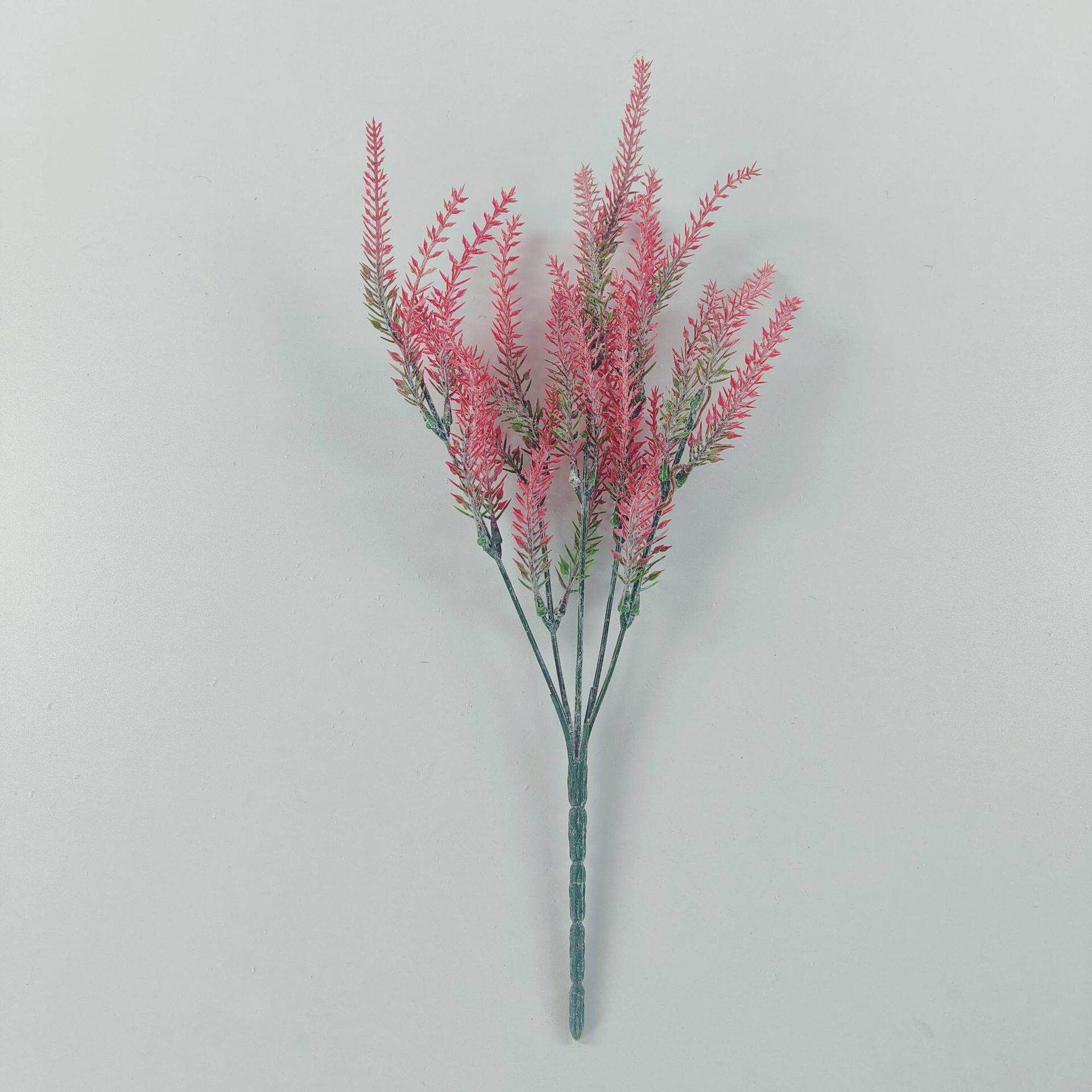麦穗5叉植绒薰衣草仿真家居装饰植绒仿真植物人造花束仿真花批发