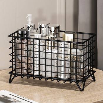 Iron Four-Legged Storage Basket Rectangular Coffee Capsule Storage Basket Desktop Sundry Basket Cosmetics Storage Rack
