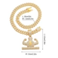 Gold money bag muscle necklace