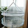 Factory wholesale double drying basket drying net Nordic gray anti-deformation windproof drying net home foldable
