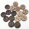 In stock supply natural coconut shell four-eye round wooden button two-eye environmental protection coconut buckle children's clothing button