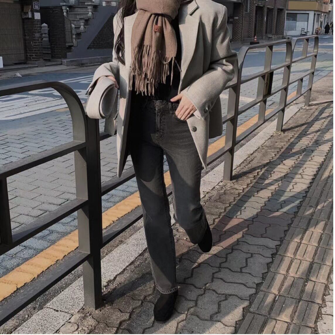 High Waisted Wide Leg Jeans for Women Vintage Style Slim Fit Versatile Spring Collection Wholesale Available