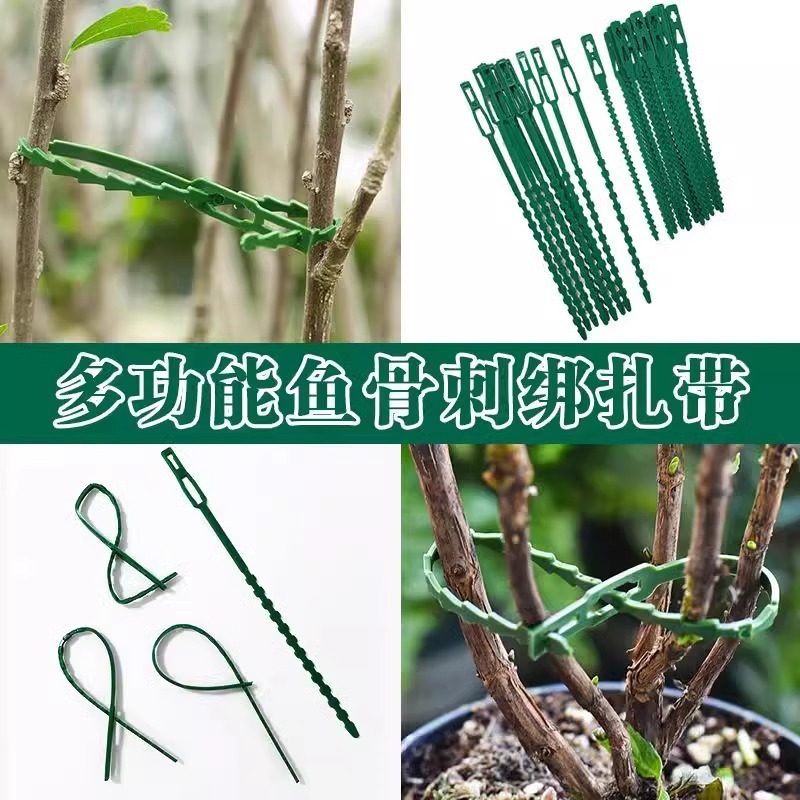 50 Gardening Binding Threads, Shaped Plastic-Coated Binding Threads, Climbing Vines, Seedlings, Vegetable Fishbone Binding Threads, Binding Threads