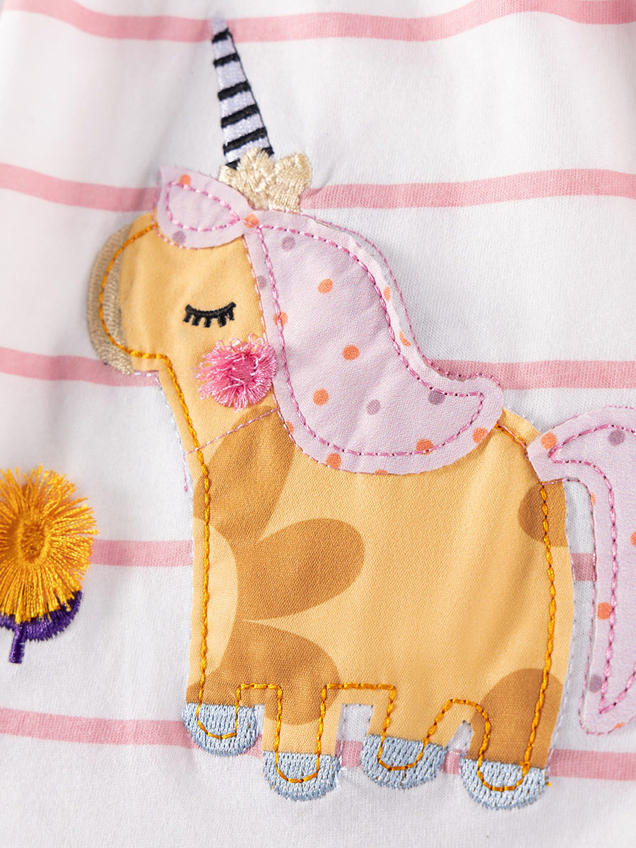 Girls' Summer Striped Cotton Dress Wholesale, Kids' Dress