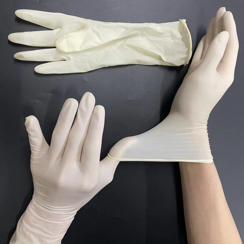 12inch Disposable Rubber Gloves, Extra Thick and Durable, Kitchen Dishwashing, Pet, Left and Right, Tendon Housework, Extended Latex