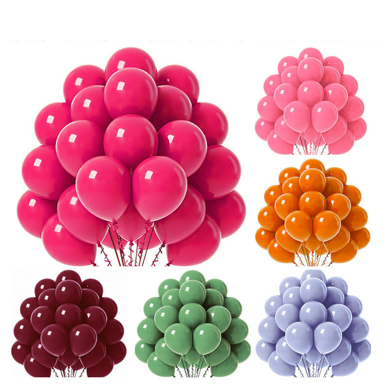 10inch Solid Color Balloon Set Cross-Border Amazon 20Pcs Birthday Wedding Decoration Opening Scene Layout Balloons