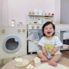 Nordic style simulation refrigerator doll room mini furniture boys and girls cooking pot suit kitchen toy washing machine