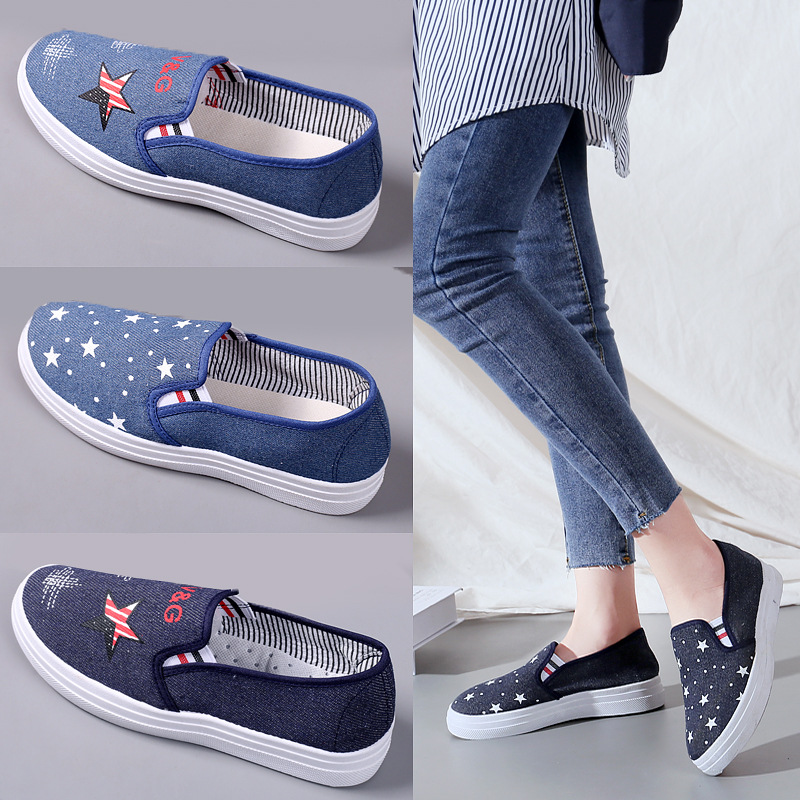 Old Beijing Cloth shoes Female Cloth shoes Low Help Shoe A Pedal Hundred Take Leisure Flat Fashion Female Shoe  老北京布鞋女帆布鞋低帮鞋一脚蹬百搭休闲平底时尚女单鞋 Old Beijing Cloth shoes Female Cloth shoes Low Help Shoe A Pedal Hundred Take Leisure Flat Fashion Female Shoe 