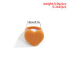 Fashionable and Simple Candy-Colored Peach Heart-Shaped Ring European and American Cross-Border Holiday Style Resin Geometric Ring Bracelet for Women