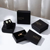Black Hot Stamping High-End Jewelry Box Jewelry Necklace Gift Box Ring Earrings Earrings Jewelry Packaging Box